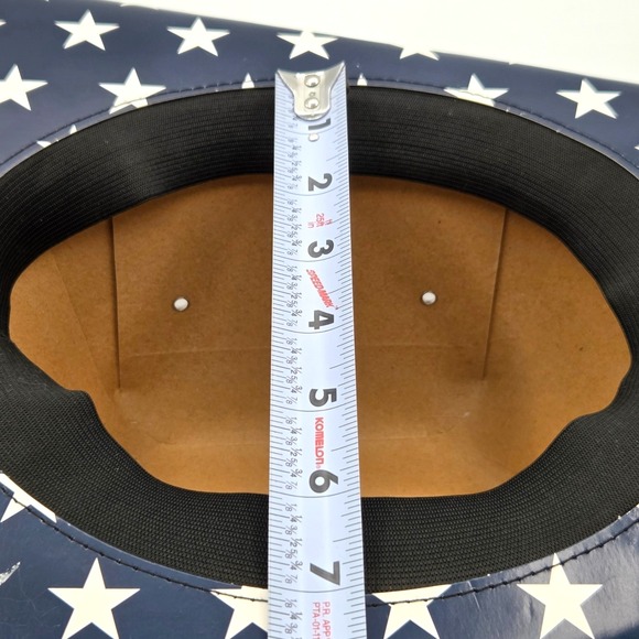 Budweiser Bud Cowboy Cowgirl Cardboard Beer Box Hat Red White Blue Stars - Picture 6 of 6